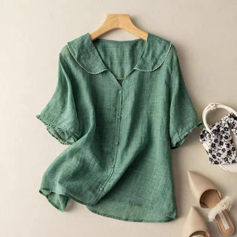 Damblus med vintageknappar