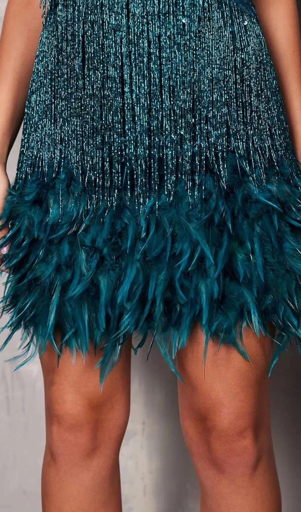 Miniklänning med paljetter för dam