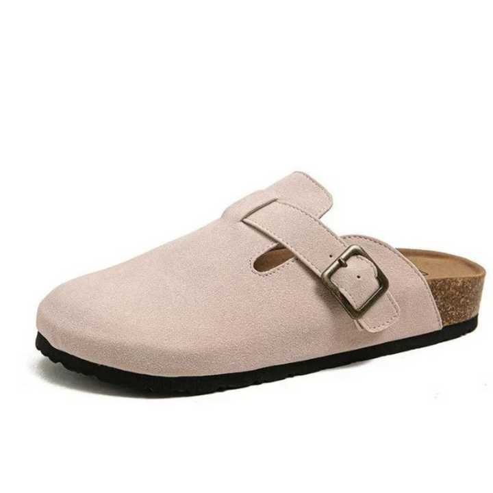 Damflip-flops med stängd tå och spänne