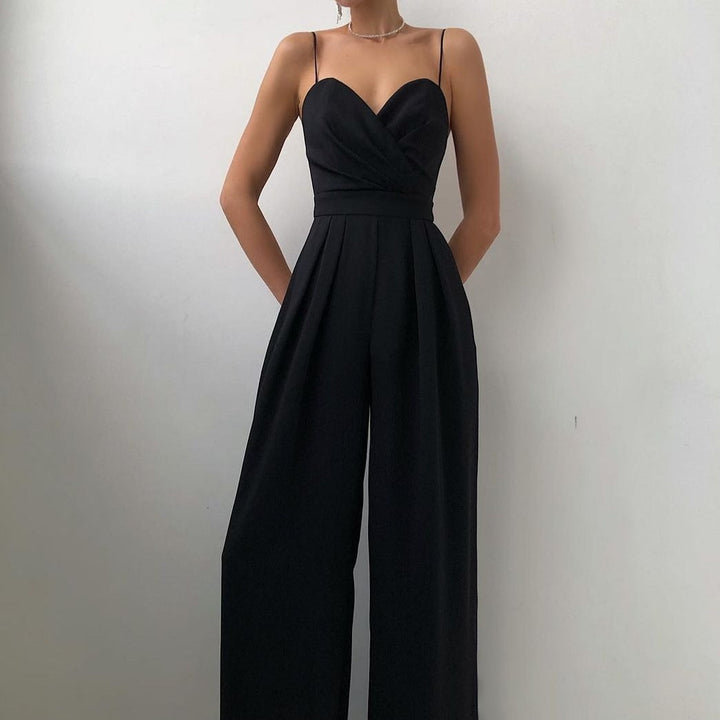 Jumpsuit med vida ben för kvinnor