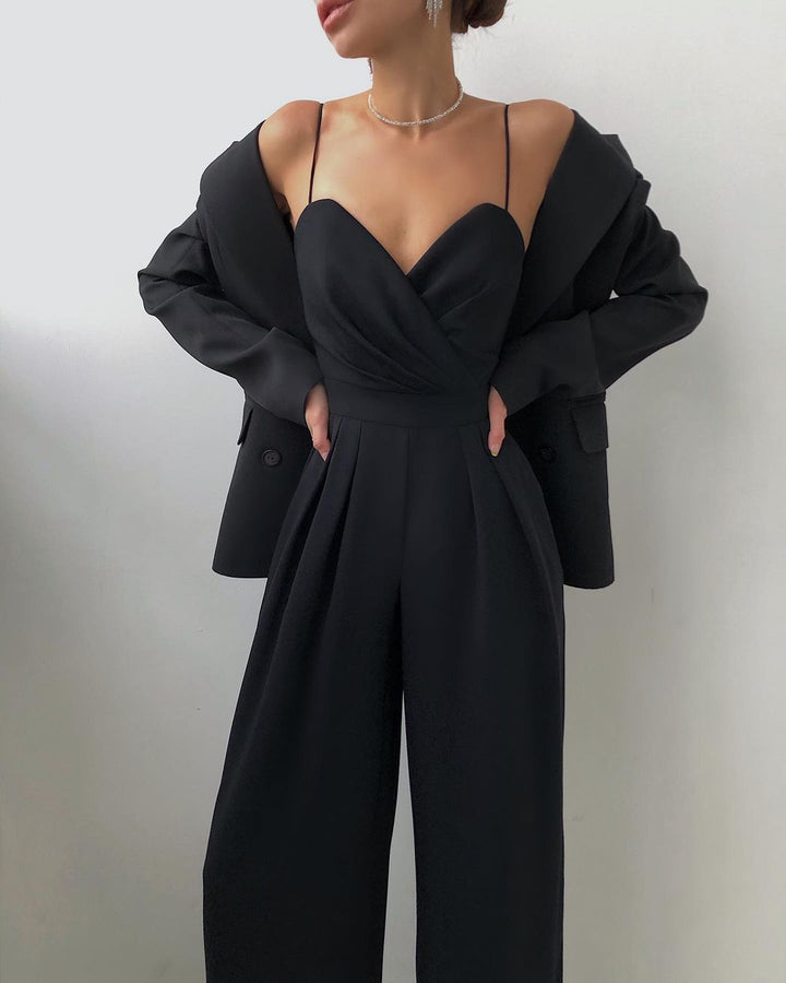 Jumpsuit med vida ben för kvinnor