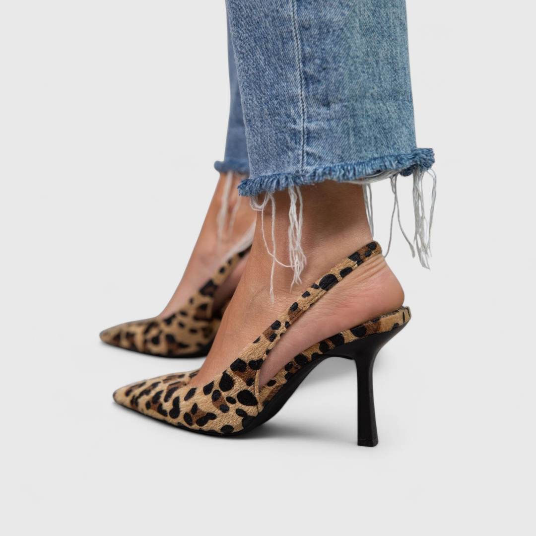 Ortopediska slingback-höga klackar för kvinnor