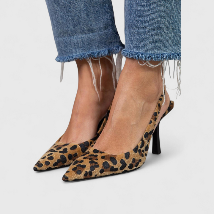 Ortopediska slingback-höga klackar för kvinnor