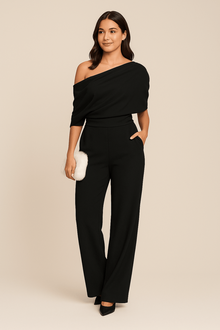 Jumpsuit med vida ben och knytband för kvinnor