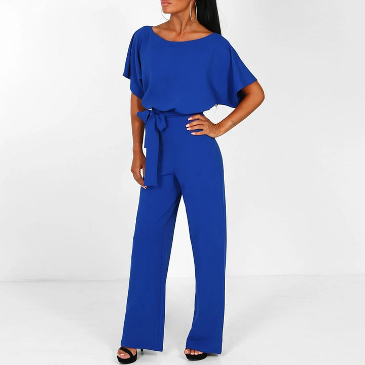Elegant kortärmad formell vårjumpsuit för kvinnor