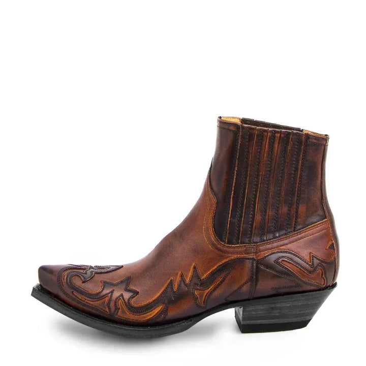 Göran | Cowboyboots Herr i läder med spetsig tå