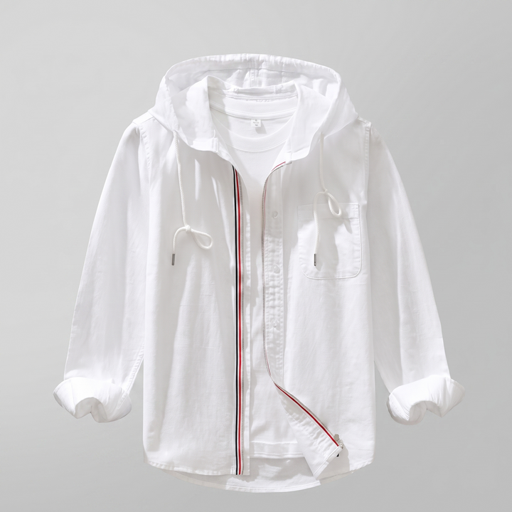 Albin | Linnehoodie herr med huva