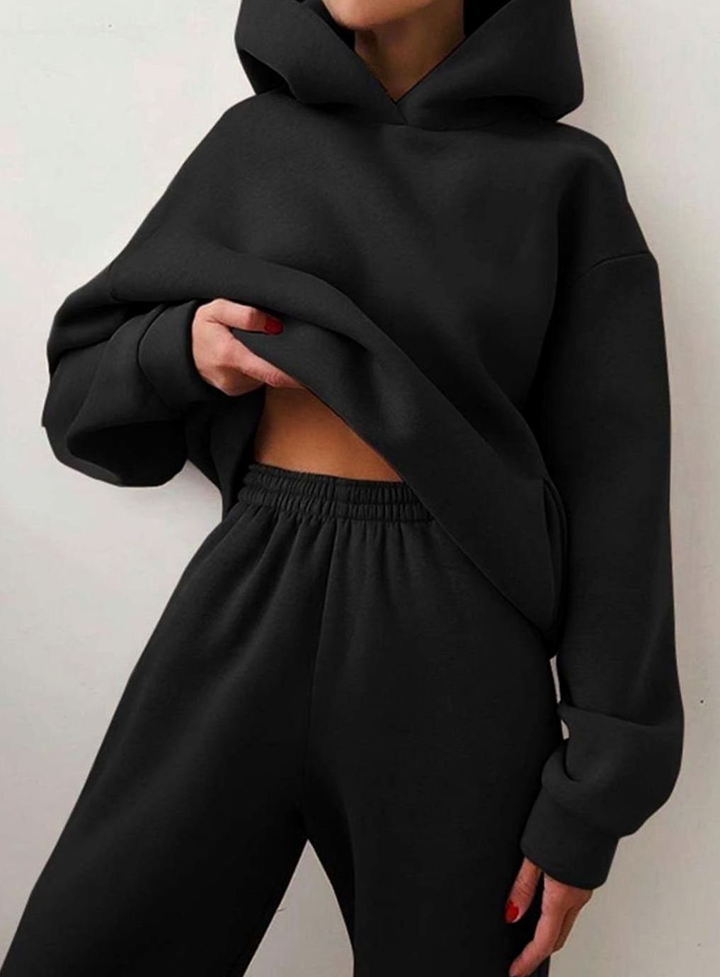 Ylva | Träningsset Dam med oversized hoodie och joggingbyxor