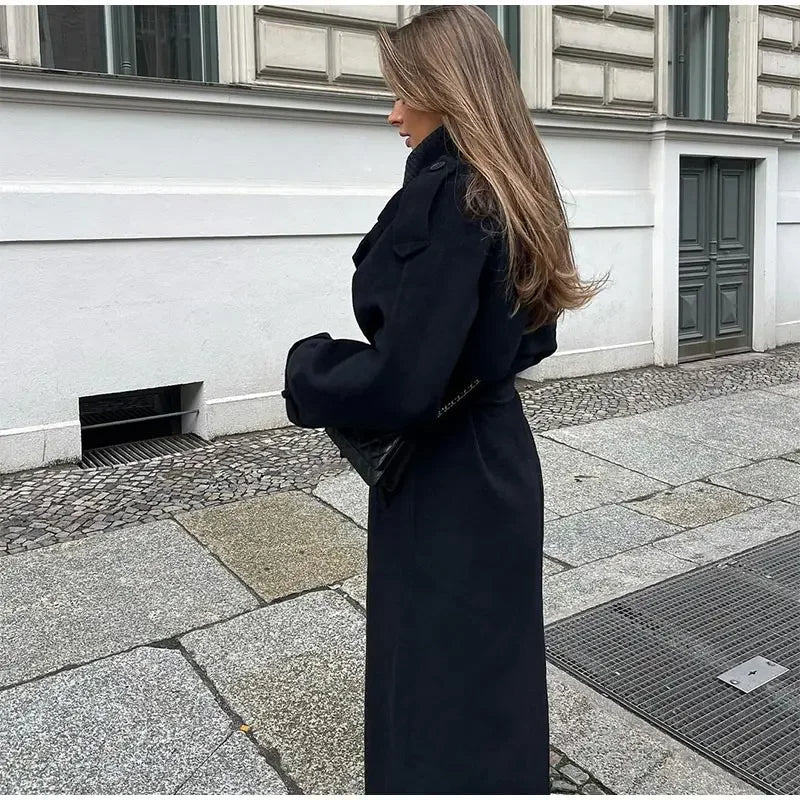 Frida | Trenchcoat Dam dubbelknäppt med skärp