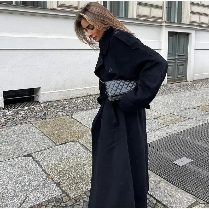 Frida | Trenchcoat Dam dubbelknäppt med skärp