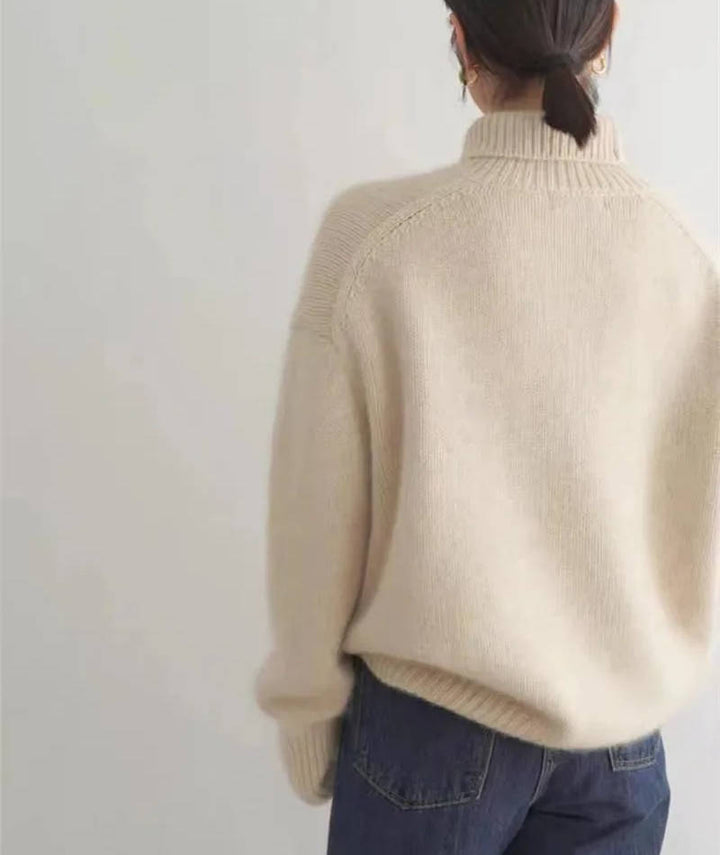 Freja | Polotröja Dam i cashmere med lång ärm