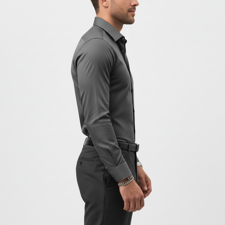Slim fit långärmad skjorta för män