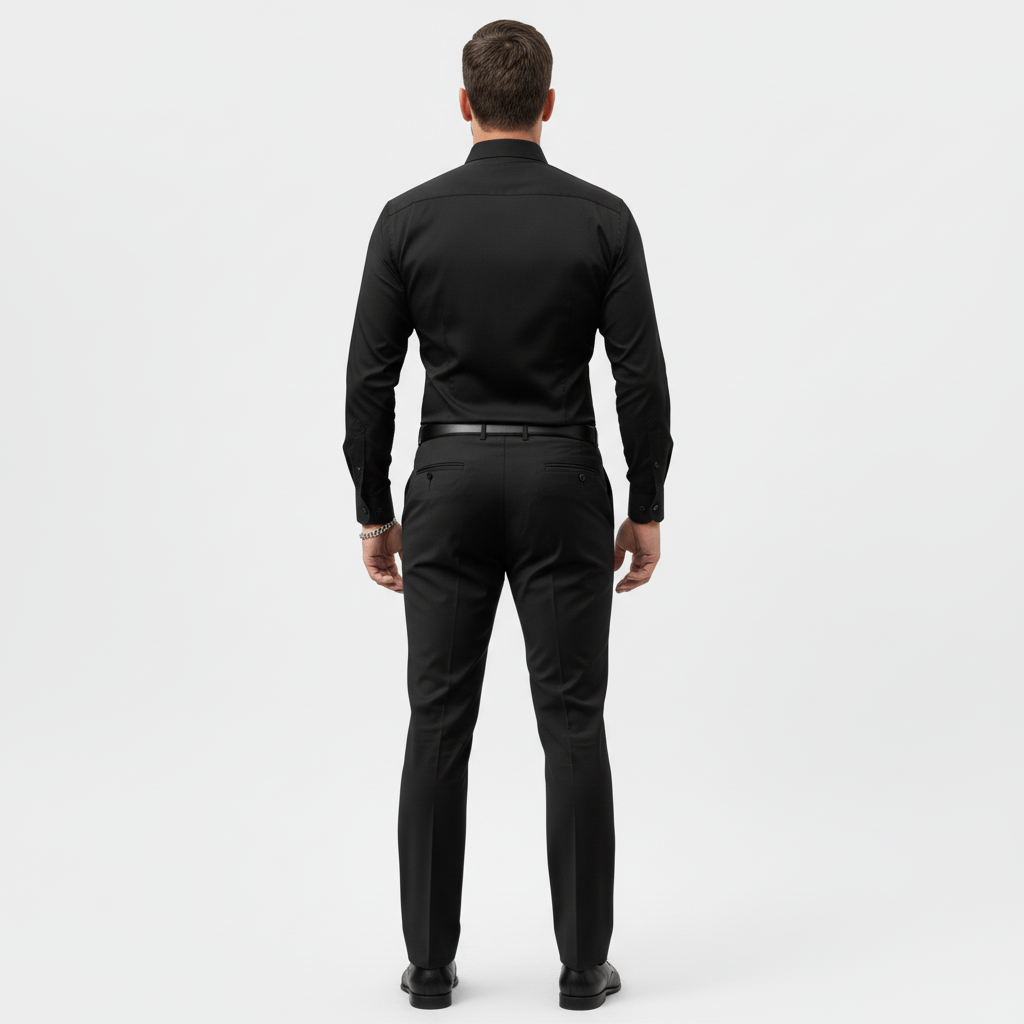 Slim fit långärmad skjorta för män