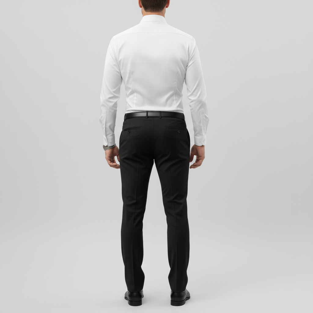 Slim fit långärmad skjorta för män