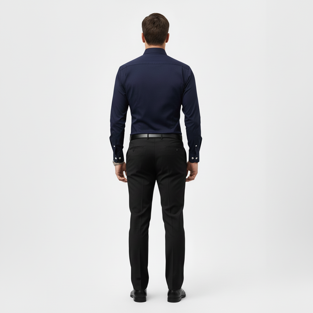 Slim fit långärmad skjorta för män