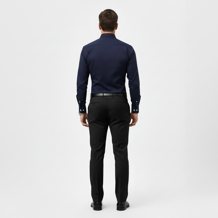 Slim fit långärmad skjorta för män
