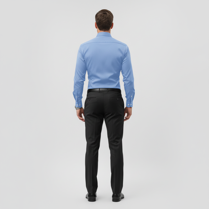 Slim fit långärmad skjorta för män