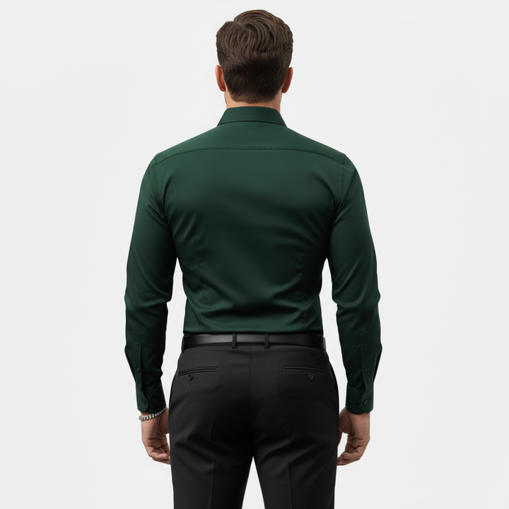 Slim fit långärmad skjorta för män