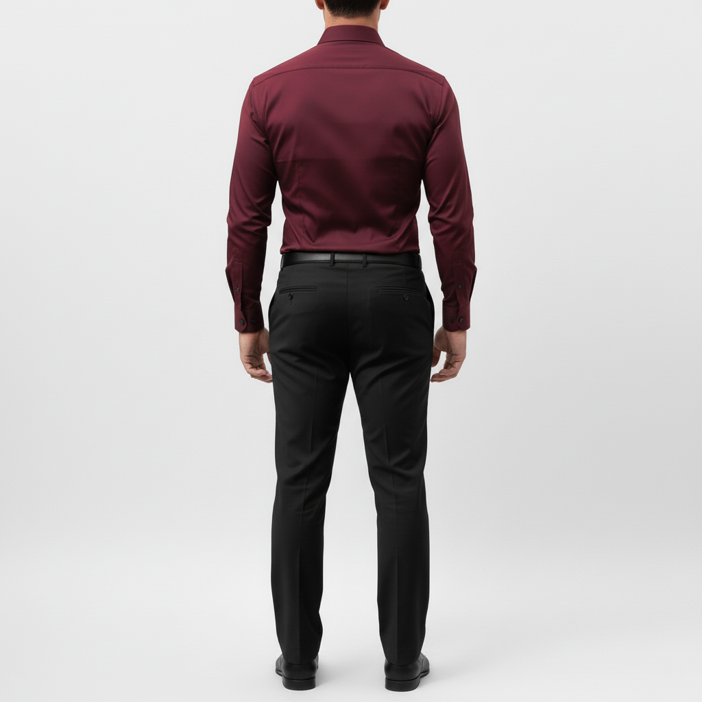 Slim fit långärmad skjorta för män
