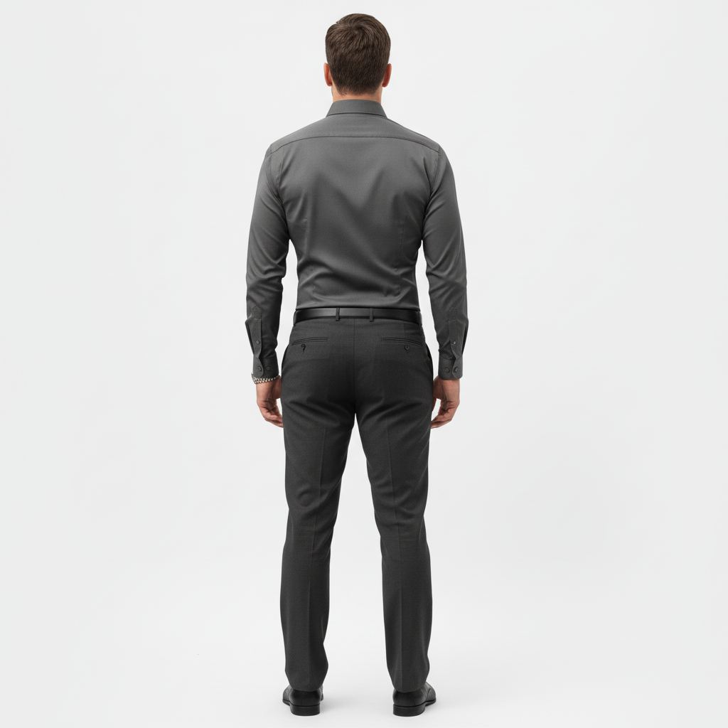 Slim fit långärmad skjorta för män