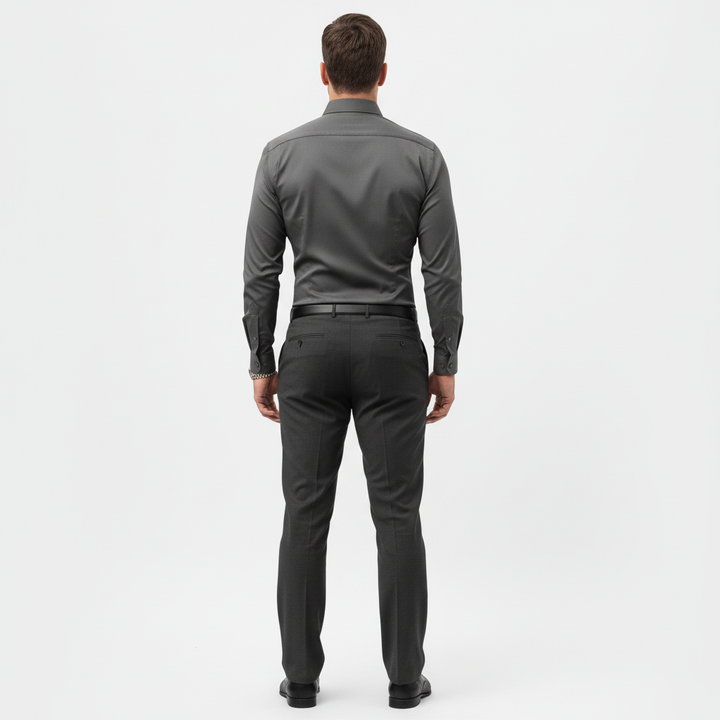 Slim fit långärmad skjorta för män