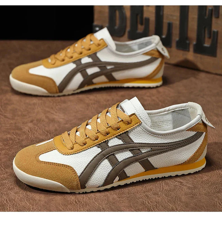Hampus | Sneakers Herr retro med mockadetaljer