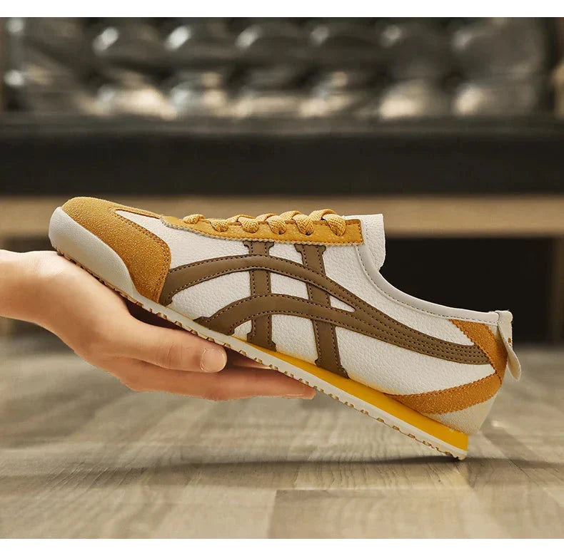 Hampus | Sneakers Herr retro med mockadetaljer