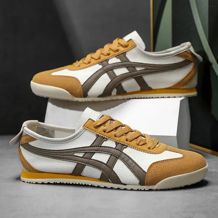 Hampus | Sneakers Herr retro med mockadetaljer