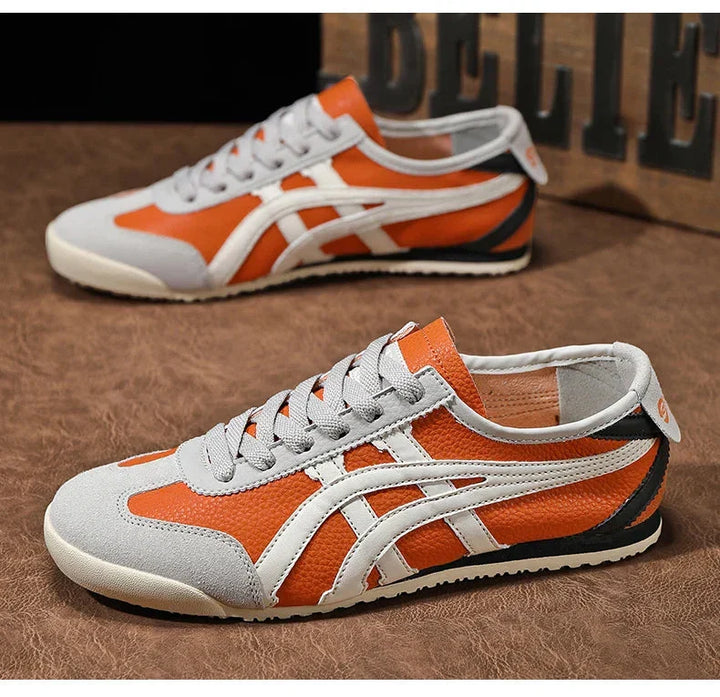 Hampus | Sneakers Herr retro med mockadetaljer