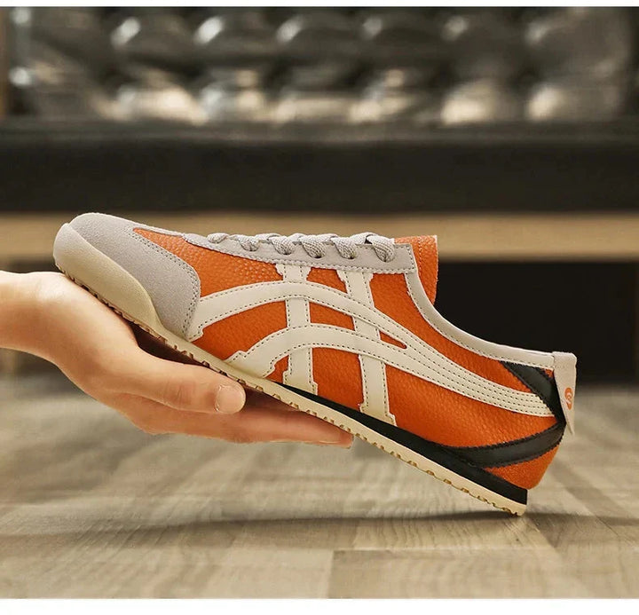 Hampus | Sneakers Herr retro med mockadetaljer