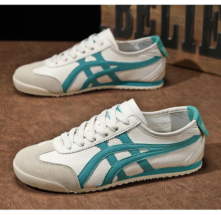 Hampus | Sneakers Herr retro med mockadetaljer