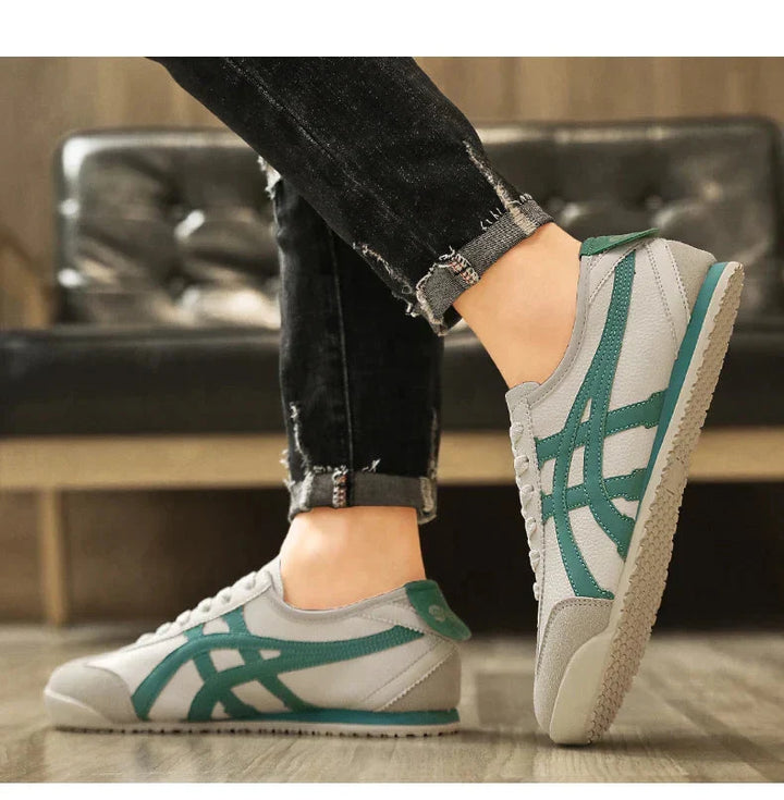 Hampus | Sneakers Herr retro med mockadetaljer