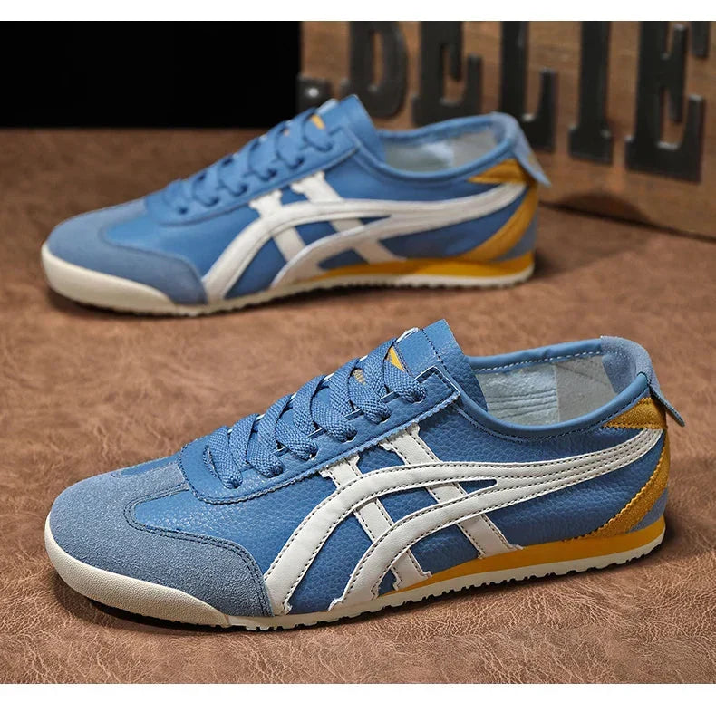 Hampus | Sneakers Herr retro med mockadetaljer