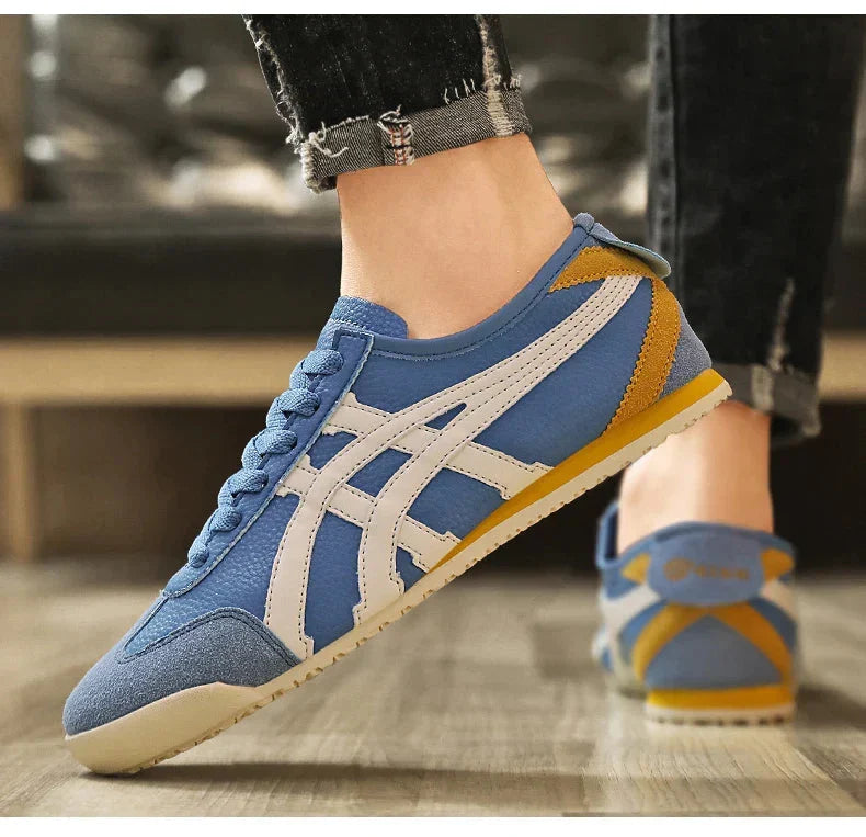 Hampus | Sneakers Herr retro med mockadetaljer