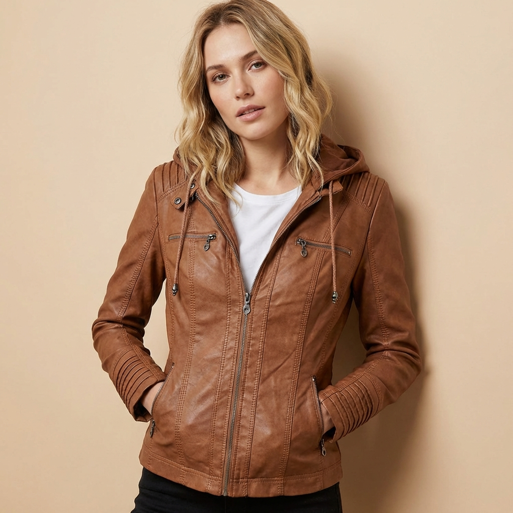 Karin | Jacka Dam med huva och figurnära modell