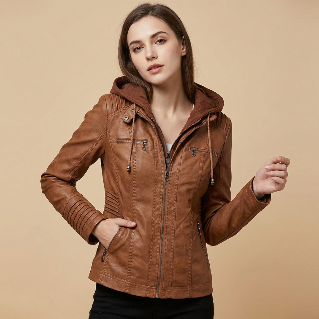 Karin | Jacka Dam med huva och figurnära modell