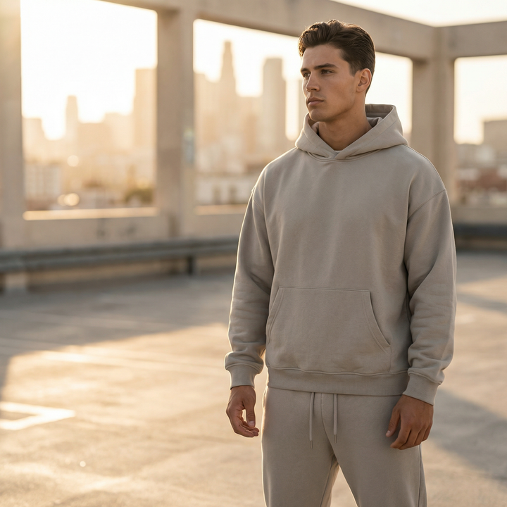 Albin | Hoodie Joggerset Herr oversized med justerbar huva