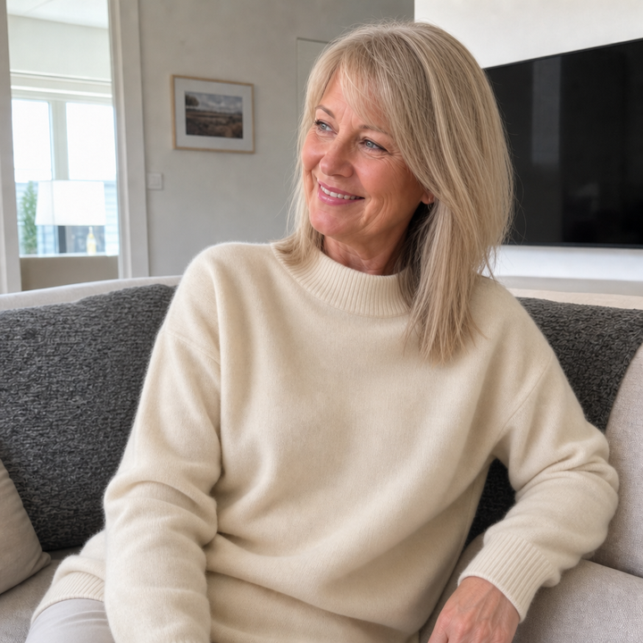 Agnes | Stickad tröja dam och herr med mockneck