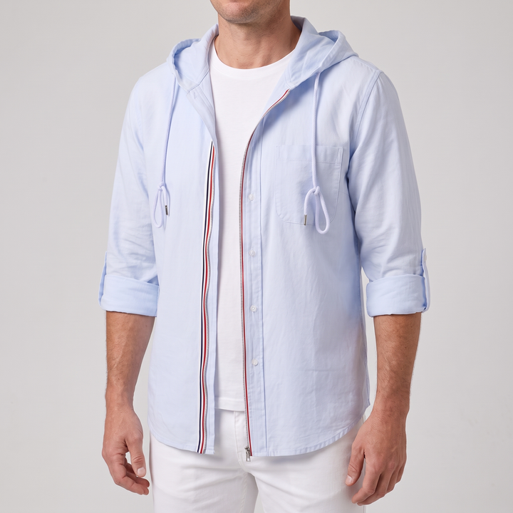 Albin | Linnehoodie herr med huva