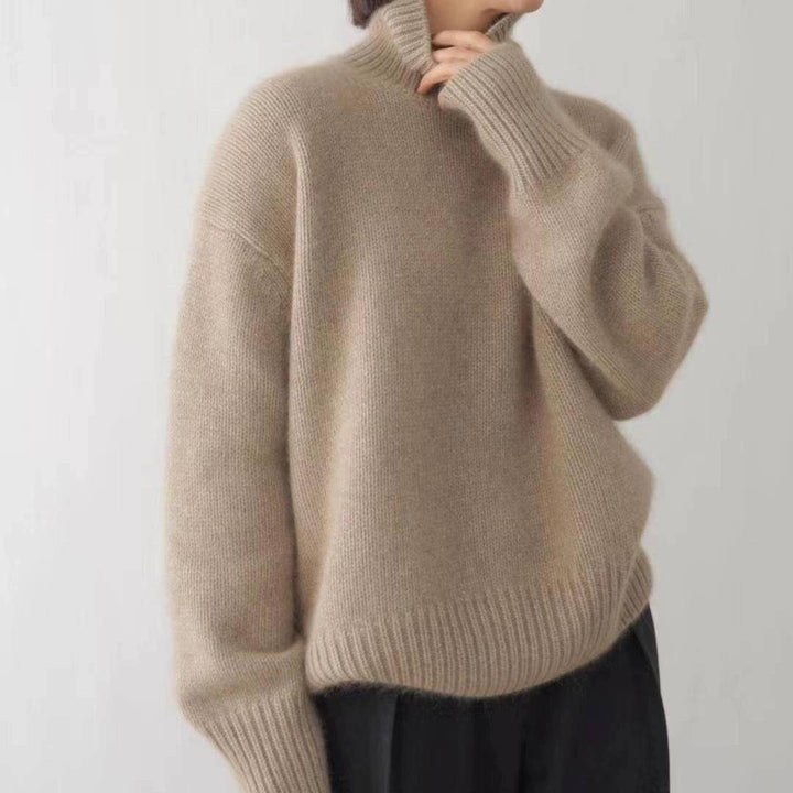 Freja | Polotröja Dam i cashmere med lång ärm