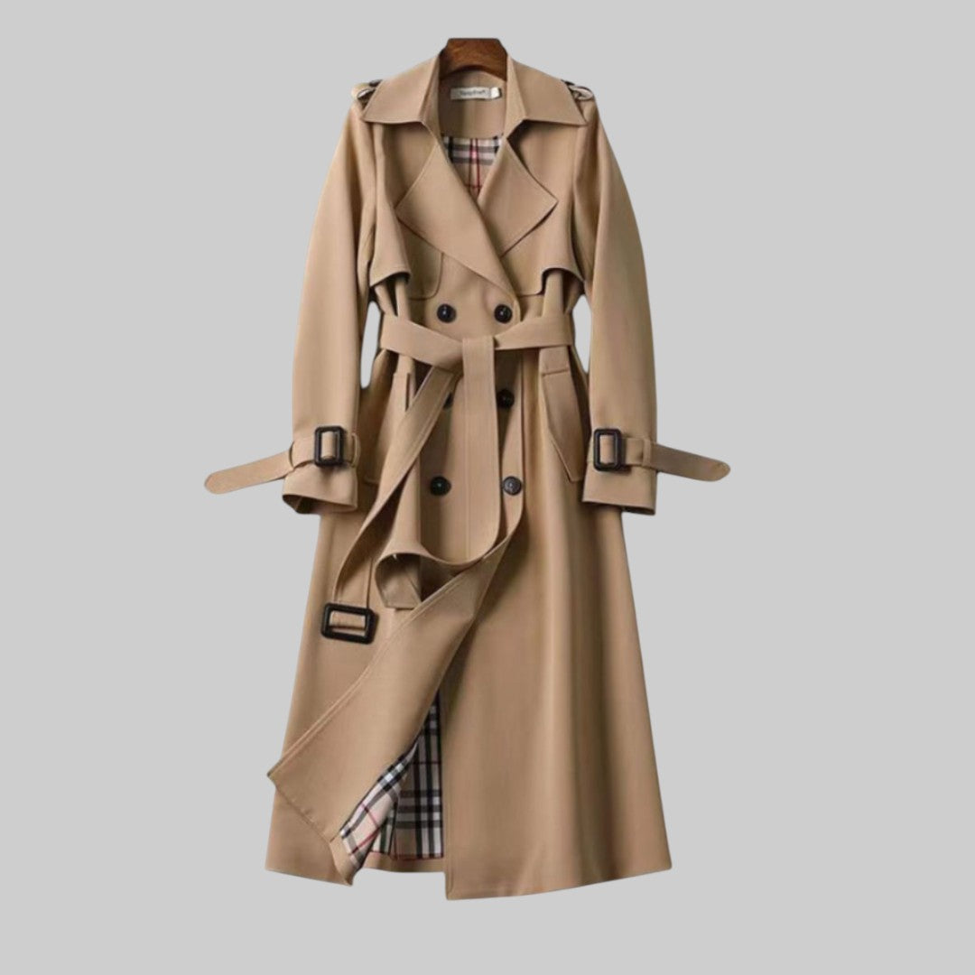 Märta | Trenchcoat Dam klassisk med bälte och lång modell