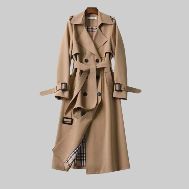 Märta | Trenchcoat Dam klassisk med bälte och lång modell