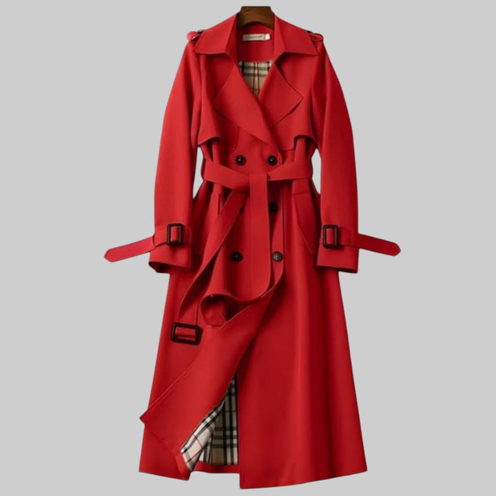 Märta | Trenchcoat Dam klassisk med bälte och lång modell