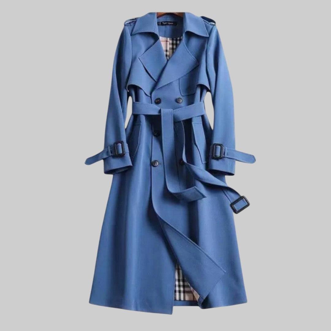 Märta | Trenchcoat Dam klassisk med bälte och lång modell