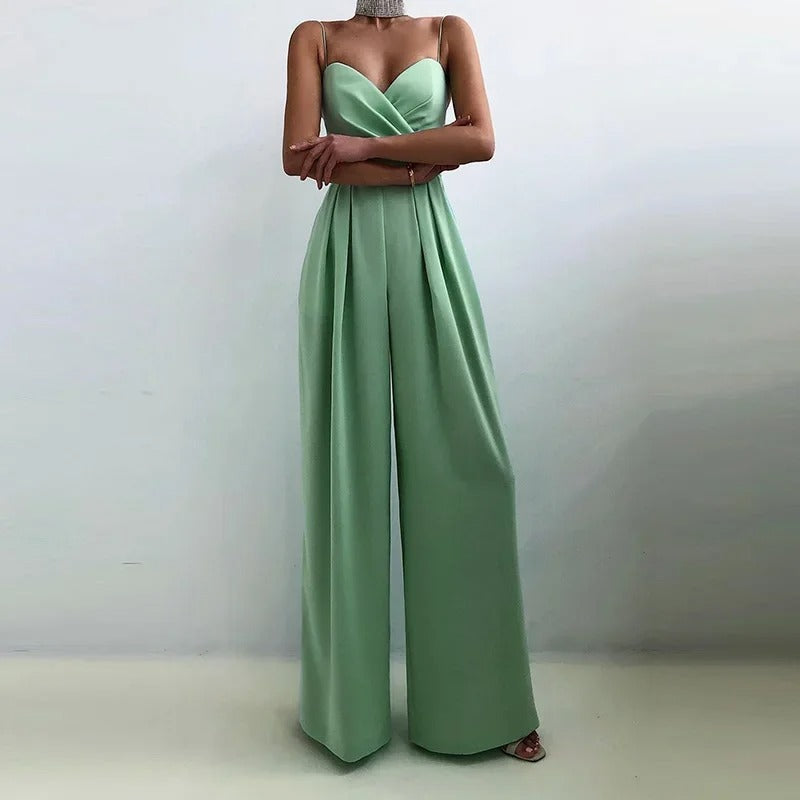 Elegant jumpsuit med vida ben