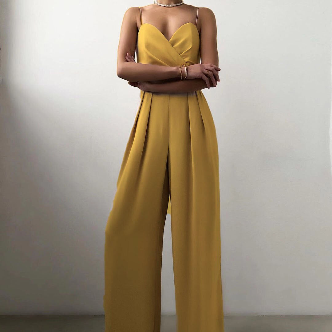 Elegant jumpsuit med vida ben