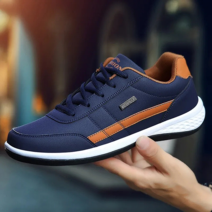 Henrik | Sneakers herr i läder med snörning