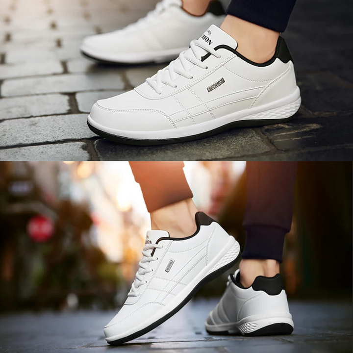 Henrik | Sneakers herr i läder med snörning
