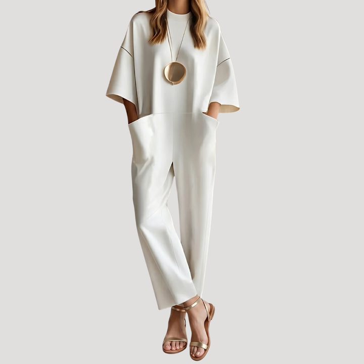 Jumpsuit med vida ben för kvinnor