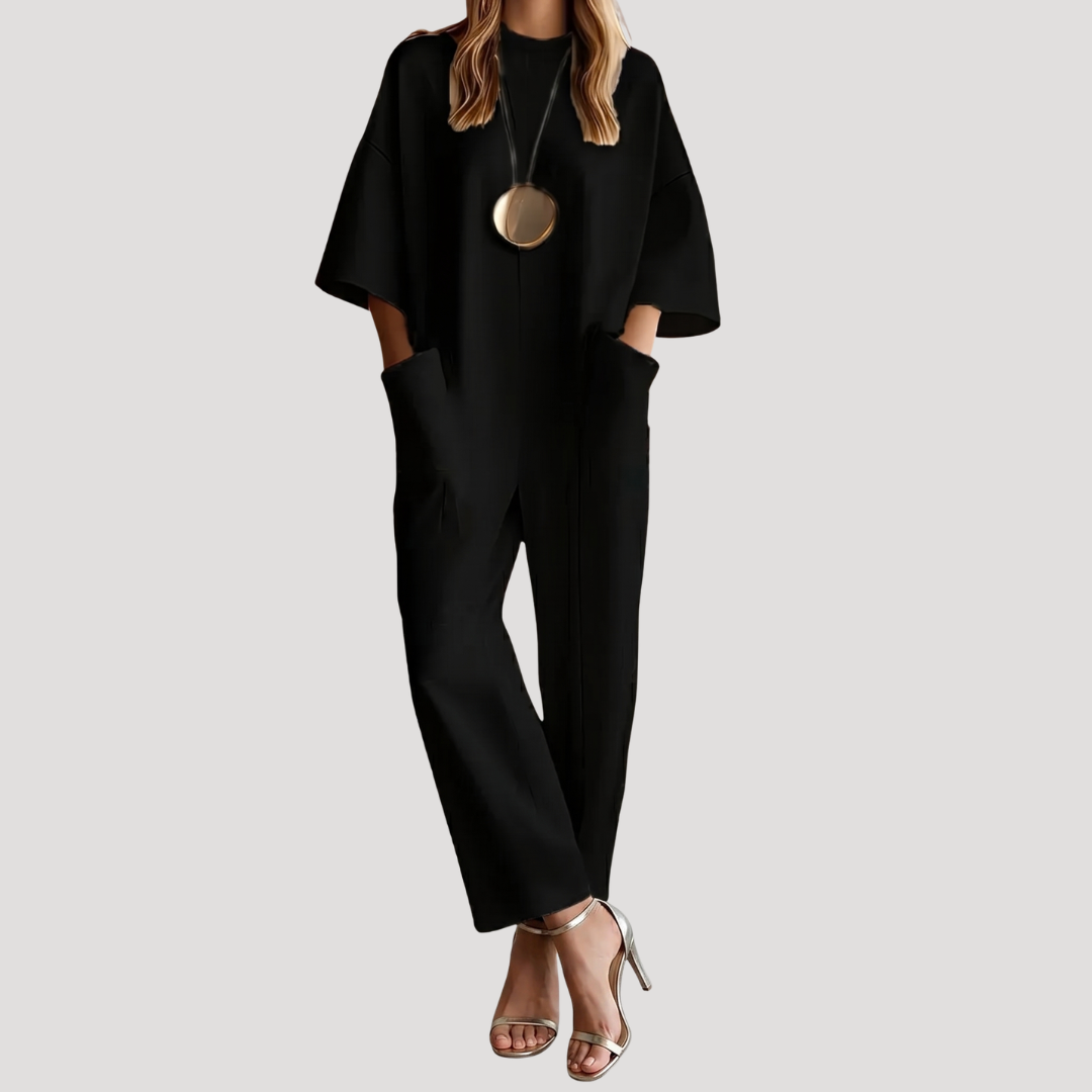Jumpsuit med vida ben för kvinnor